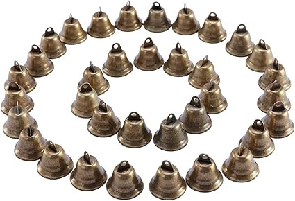 Fashionclubs Vintage Bronze Jingle Bells 35PCS 38mm Christmas Craft Bells Ornaments for Wind Chim... | Amazon (US)
