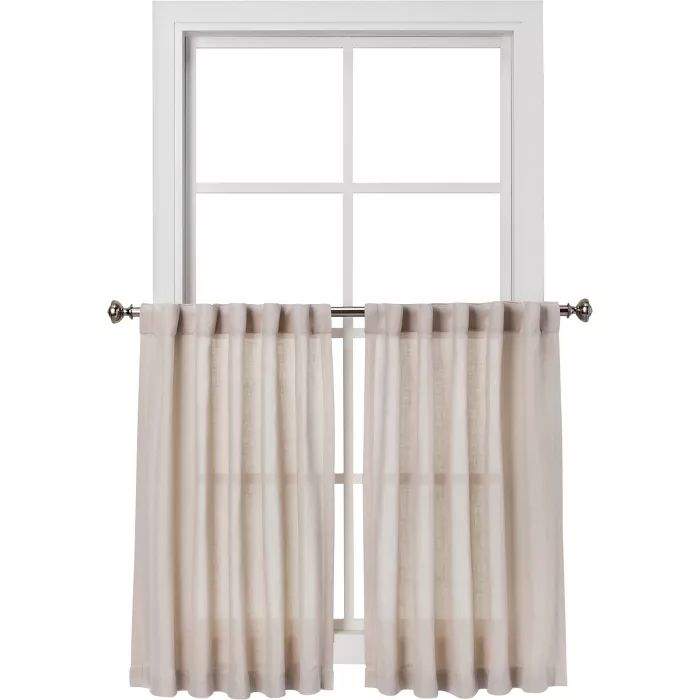42"x36" Curtain Tier Bonaire Beige - Threshold™ | Target