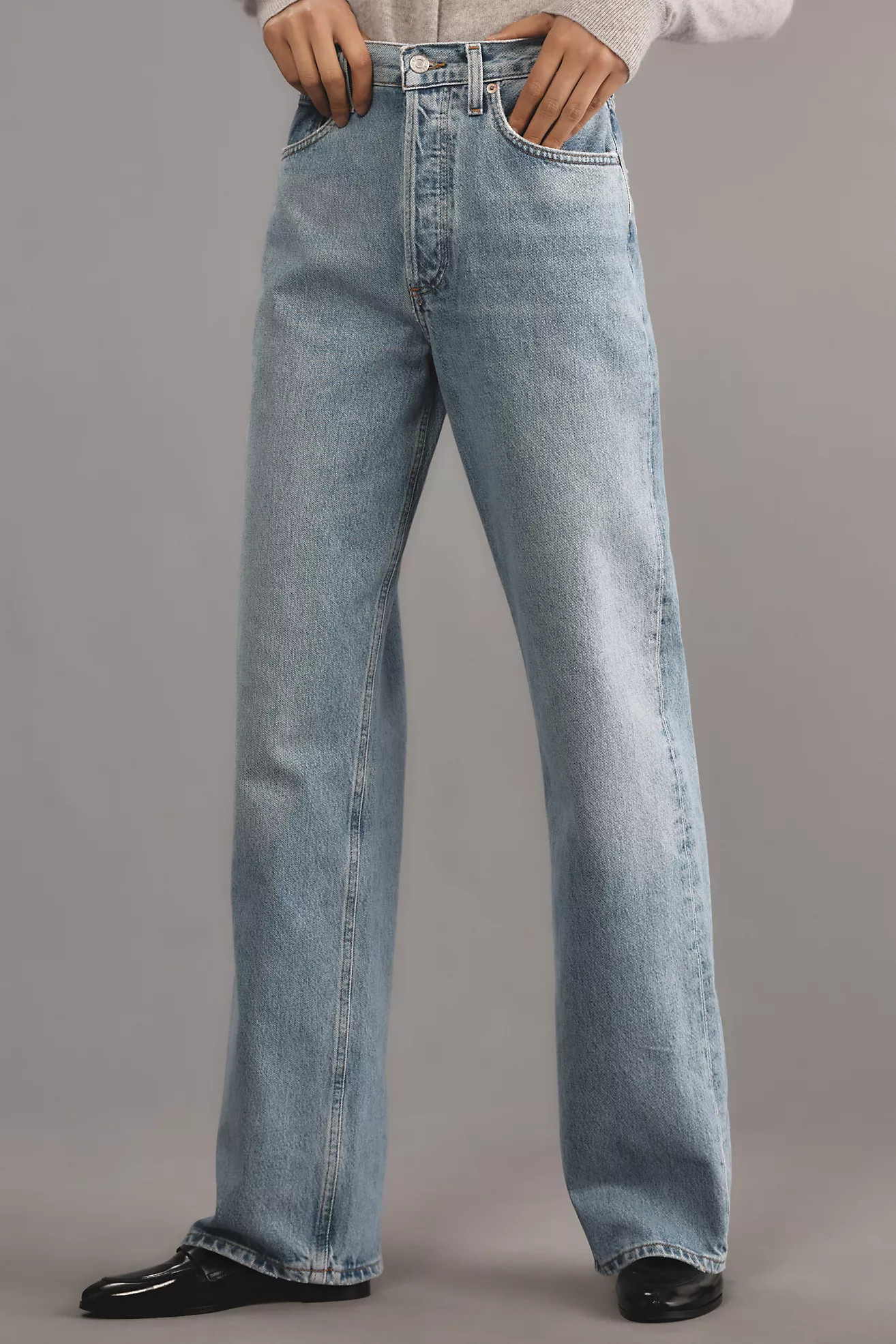 AGOLDE Kelly High-Rise Straight-Leg Jeans | Anthropologie (US)
