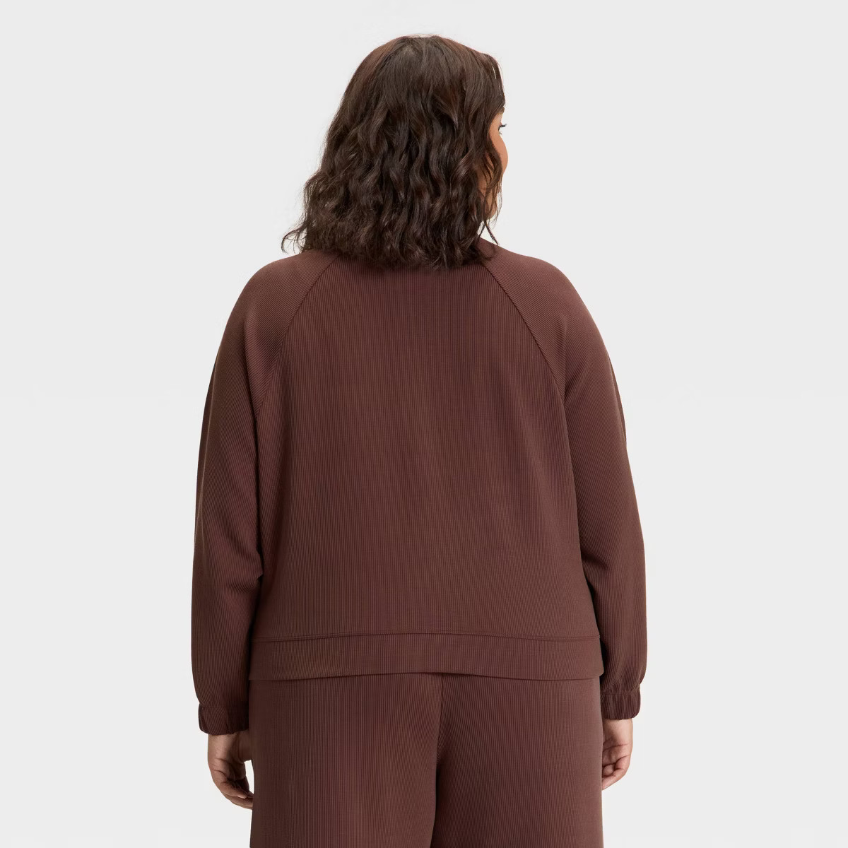 Women's Airy Sleek Ribbed Full Zip Jacket - All In Motion™ Brown | Target