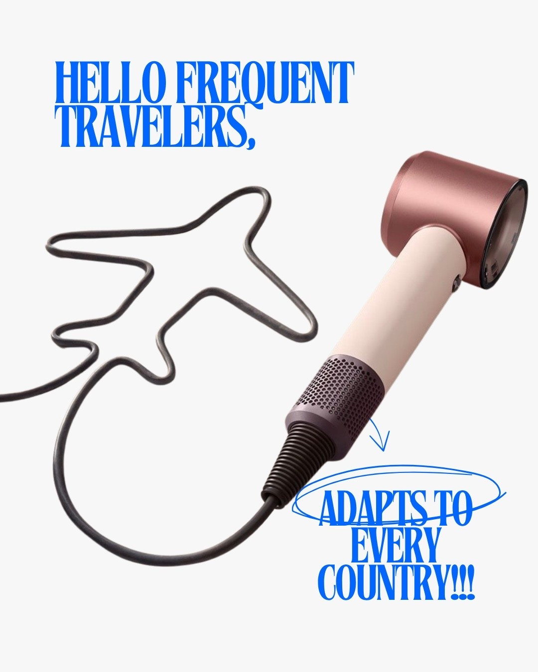 They listened! To all my frequent travelers. Dyson har brought out a travel hairdryer that adapts to every country you are in! GAME CHANGING!! 

@dyson 

#LTKTravel #LTKselfcare #LTKmorningroutine