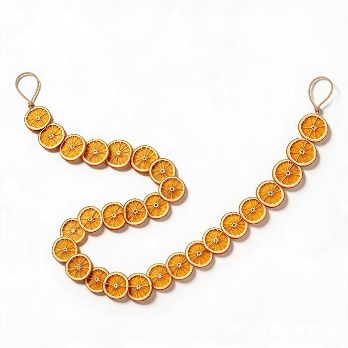 10 Ft Dried Orange Slice Christmas Fall Garland Fireplace Decoration | Amazon (US)