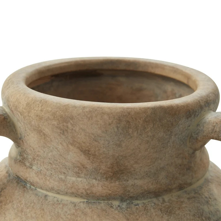 My Texas House 12" Taupe Solid Handled Ceramic Vase - Walmart.com | Walmart (US)