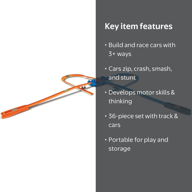 Hot Wheels Toy Car Track Builder Deluxe Stunt Box with 15 Feet of Track | Walmart (US)