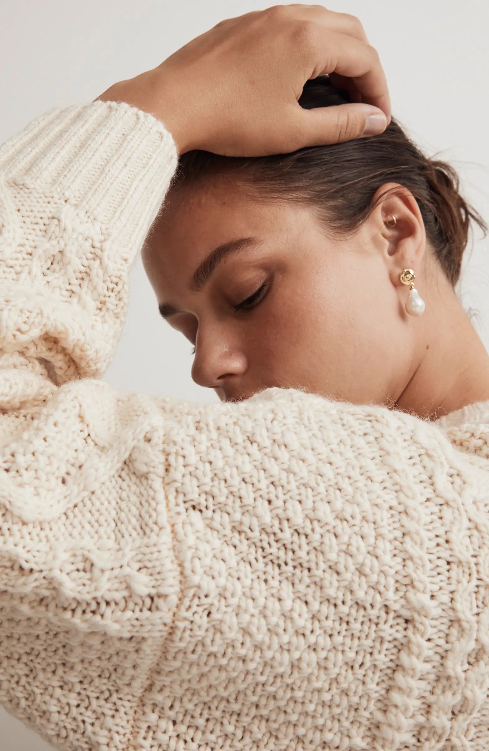 Cable Stitch Oversize Sweater | Nordstrom