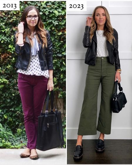 Outfit update with leather jacket and wide leg pants 

#LTKworkwear #LTKstyletip