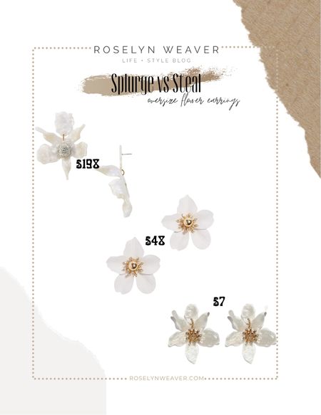 Splurge vs Save - oversized flower earrings 

#LTKunder100 #LTKstyletip #LTKunder50
