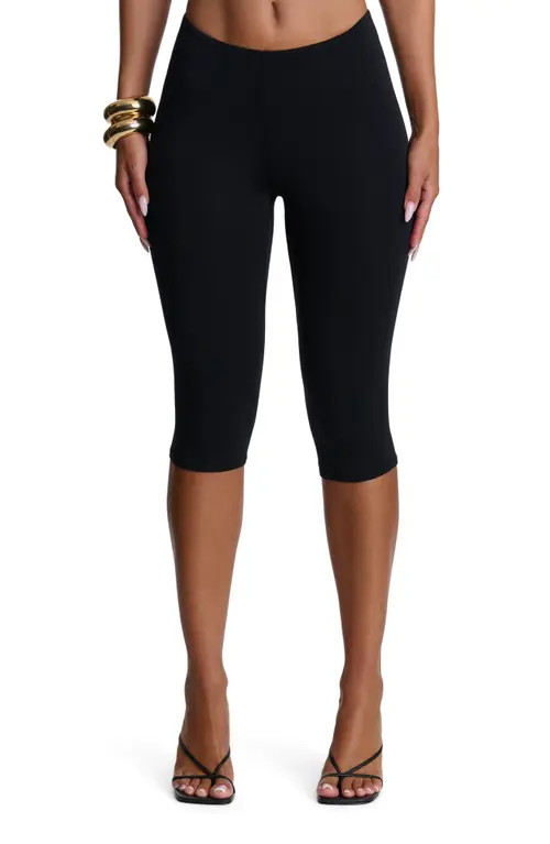 Naked Wardrobe Capri Leggings in Black at Nordstrom, Size Large | Nordstrom
