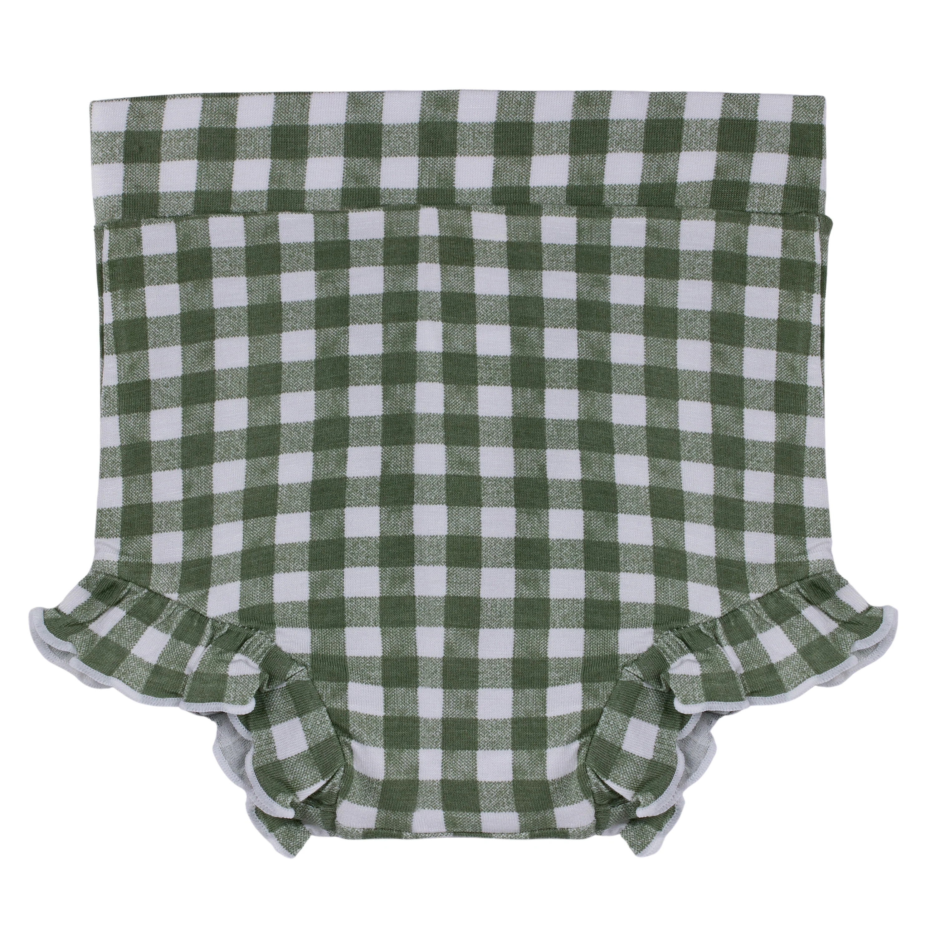 Ruffle Bloomer, Sage Gingham | SpearmintLOVE