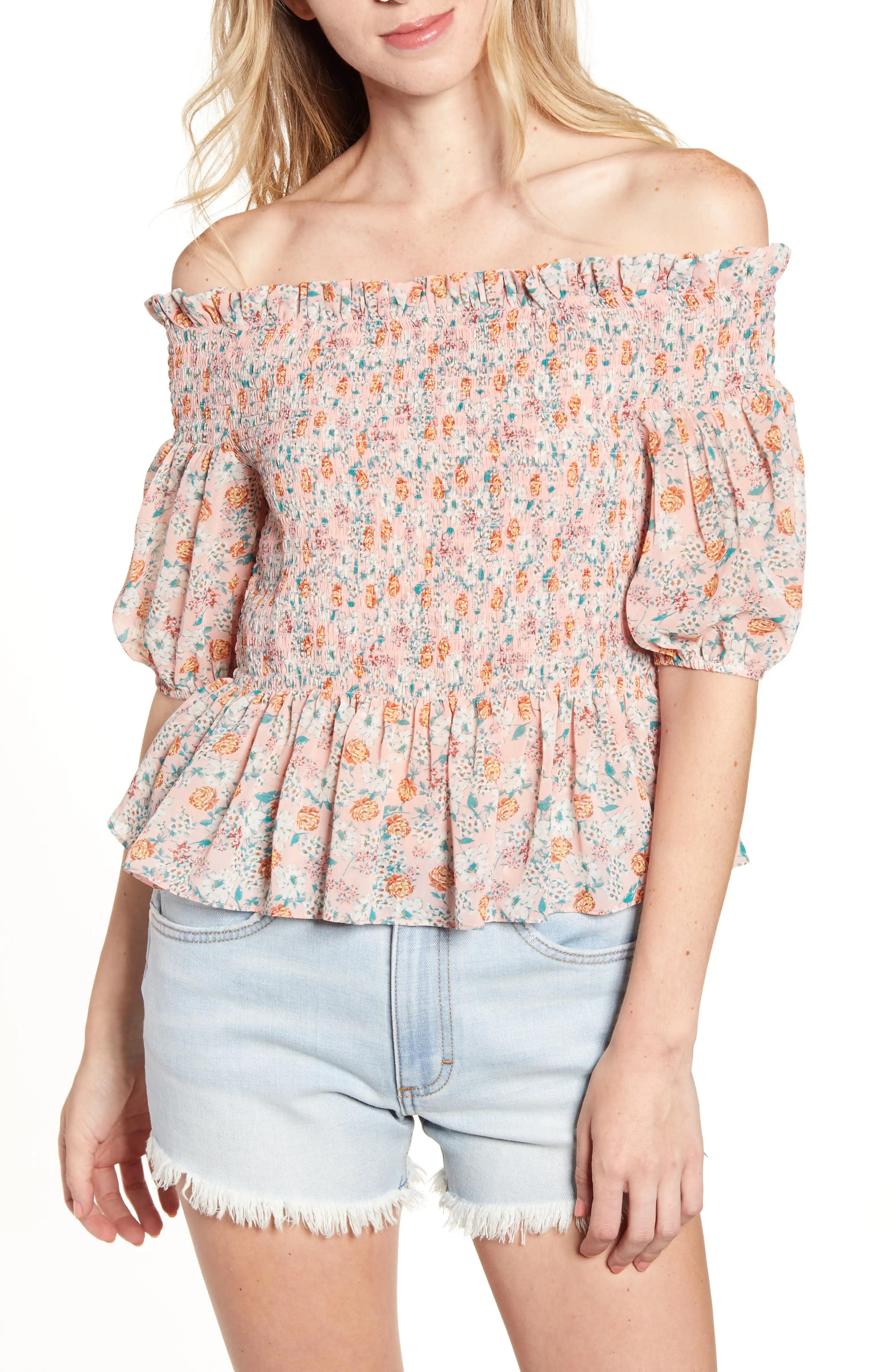 Smocked Off the Shoulder Top | Nordstrom