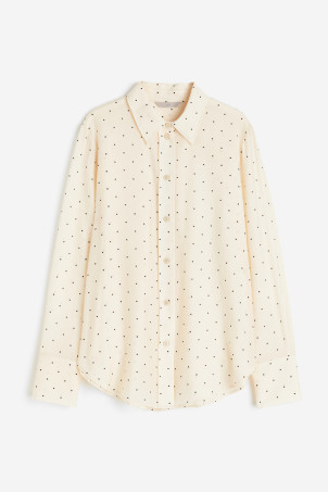 Lyocell-blend Flounced Blouse - Lilac - Ladies | H&M US | H&M (US + CA)