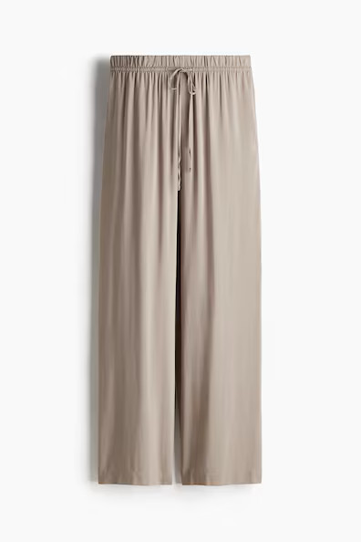 H & M - Wide-cut Pull-on Pants - Taupe | H&M (US + CA)