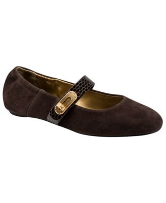 Donna Karan New York Women's Anselm Mary Jane Flat Shoes - Black | Macy's