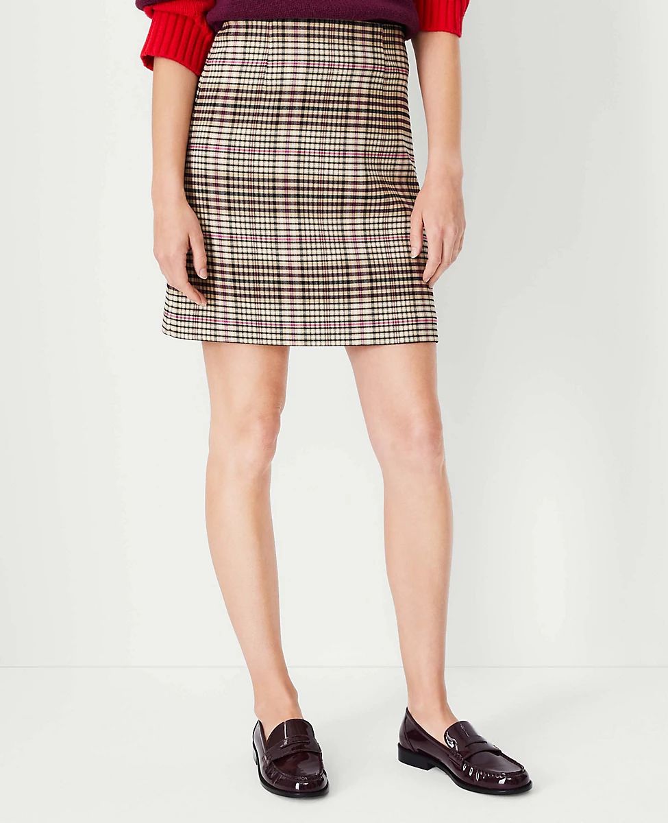 Plaid A-Line Skirt | Ann Taylor (US)