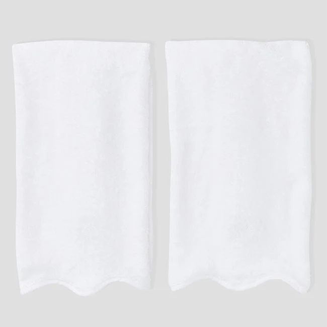 Scallop Bath Hand Towels (pair) | Weezie Towels