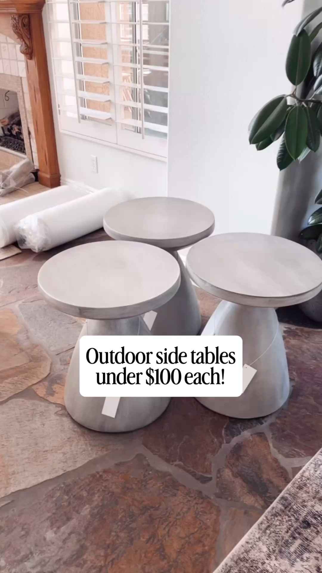 Outdoor side tables made of composite material to look like concrete. Under $100 each from Walmart.

#LTKSaleAlert #LTKHome #LTKSwim