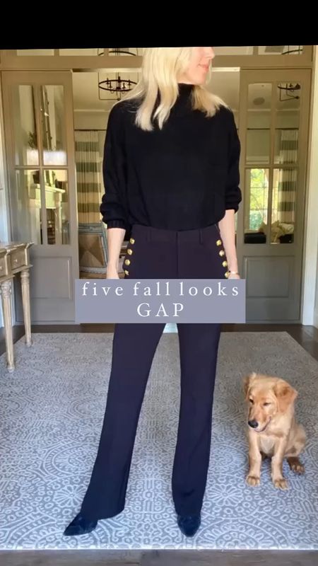 Gap is having a tone on tone moment and we are here for it! 5 Fall Outfits that we are loving. These black pants with the gold buttons are a dupe for a much more expensive brand! Everything TTS except the green striped swing sweater. Size down 2- it runs quite big. Gretchen wearing a small in all other tops and a 4 in the pants. 

Plus the cash-soft lounge set is so chic and perfect for upcoming holiday wine nights, book club or wrapping prezzies! 🎁🥰





Black boot cut pants
Holiday outfit
Holiday party
Thanksgiving outfits 
Brown leather pants
Black turtleneck sweater


#LTKstyletip #LTKHoliday #LTKSeasonal