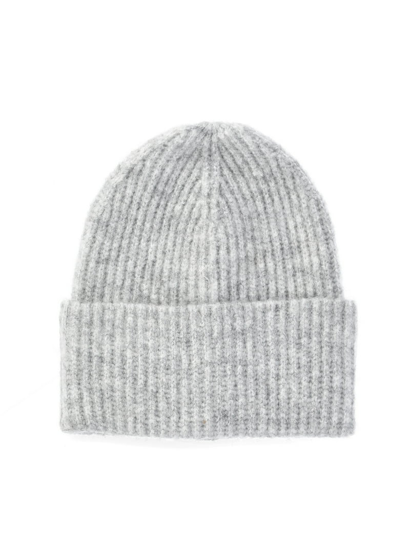 No Boundaries Ribbed Fisherman Beanie, Women's, Light Grey Heather | Walmart (US)