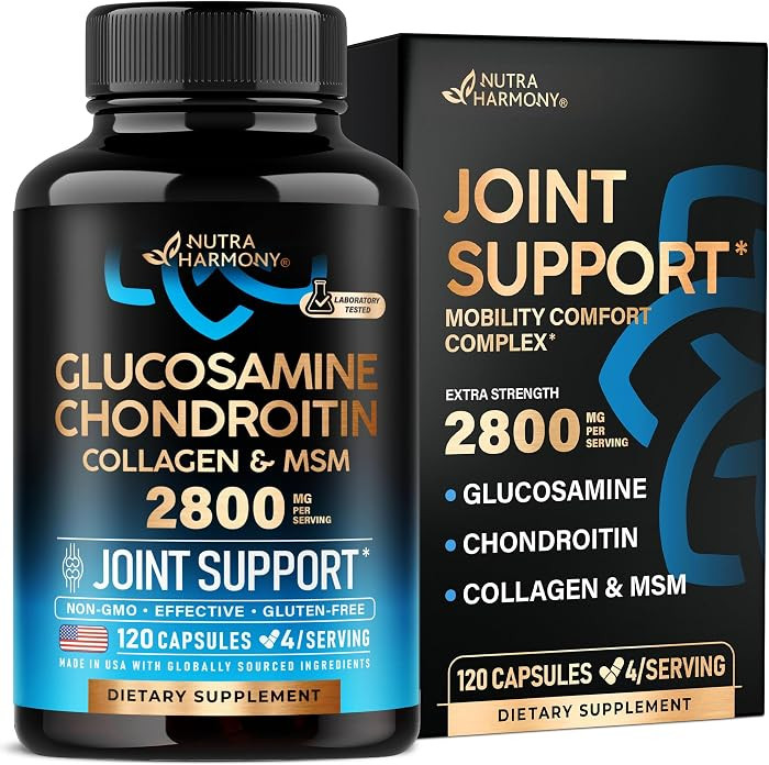 Glucosamine Chondroitin MSM Collagen - Joint Supplements 2800 mg - 120 Caps | Amazon (US)