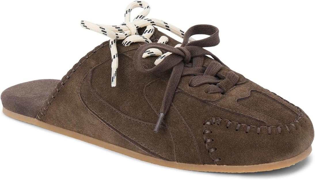 Sneaker Mules for Women Round Toe Slip on Backless Flats Shoes | Amazon (US)