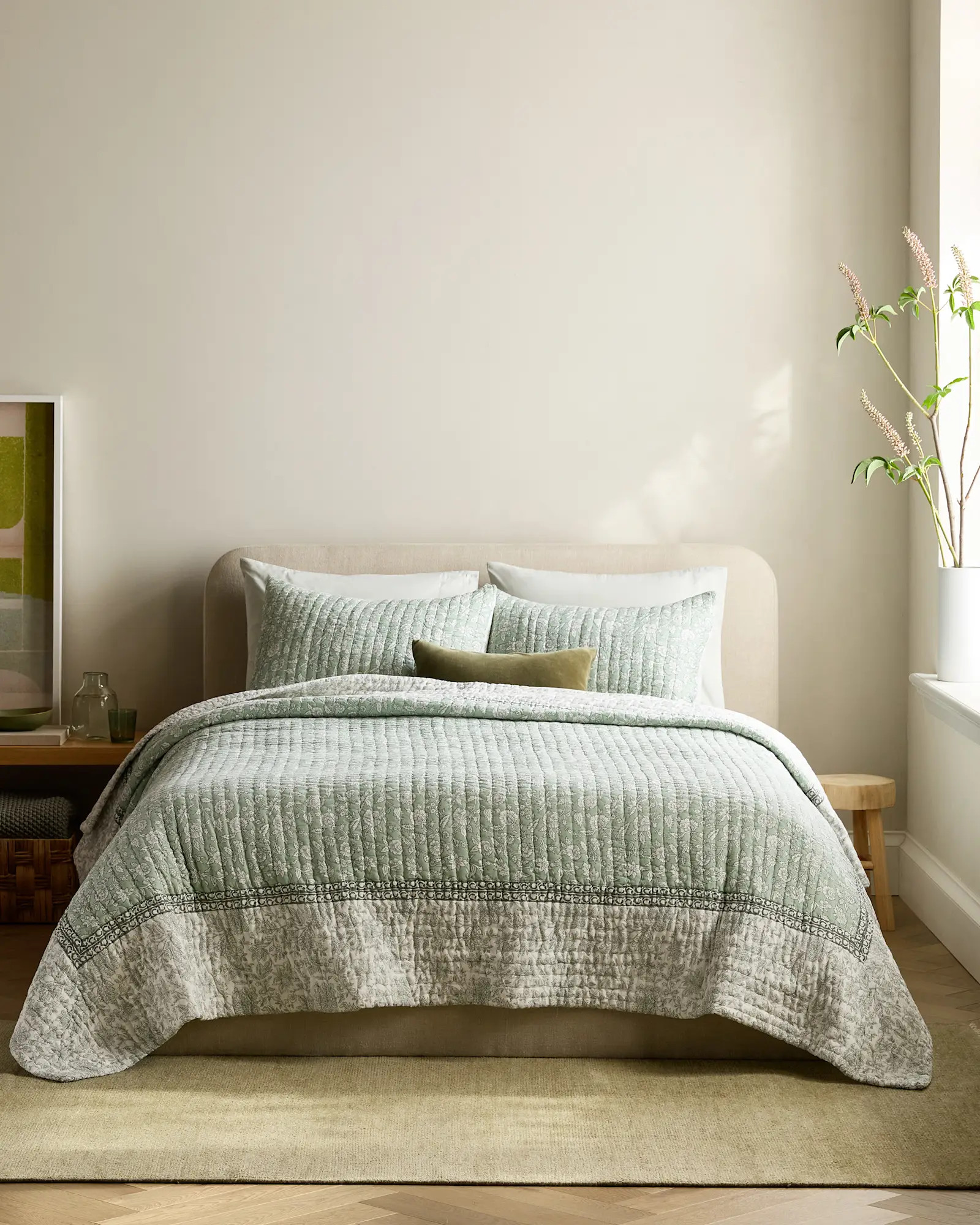 Organic Cotton Block Print Quilt | Quince