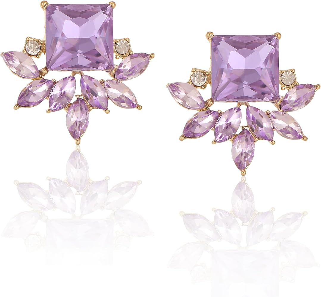 ATIMIGO Vintage Rhinestone Crystal Cluster Drop Earrings Art Deco Hypoallergenic Earrings for Wom... | Amazon (US)