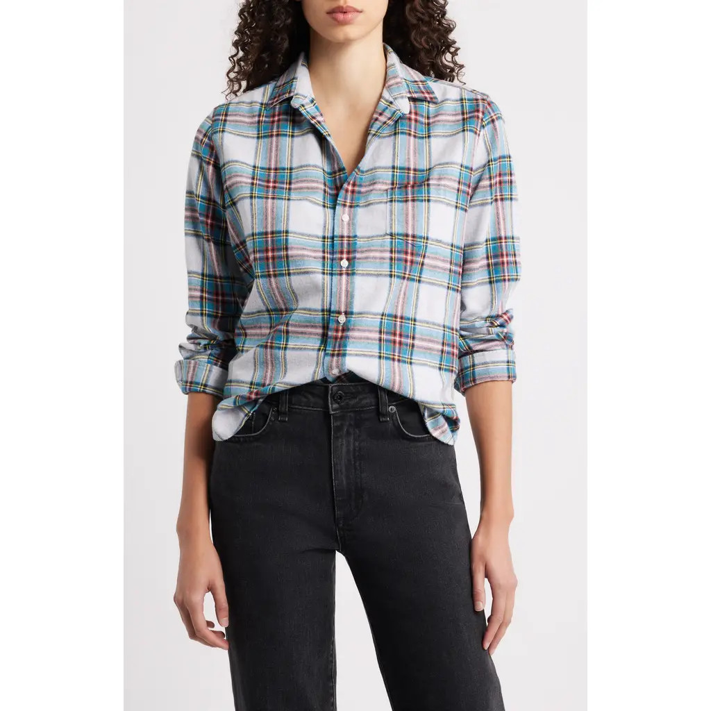 Frank & Eileen Eileen Relaxed Button-Up Shirt in Yellow Blue Red Plaid at Nordstrom Rack, Size X-Large | Nordstrom Rack