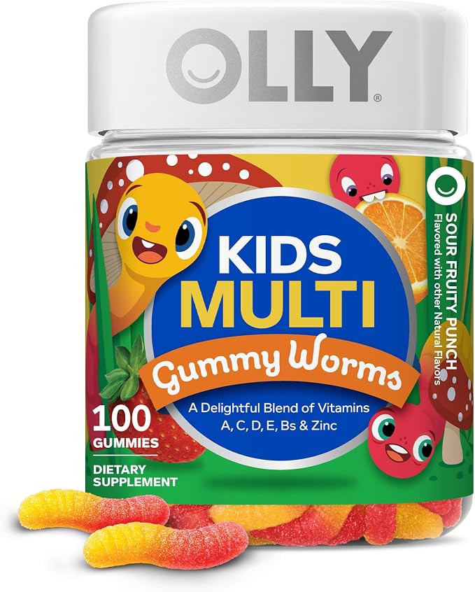 OLLY Kids Multivitamin Gummy Worms, Overall Health and Immune Support, Vitamins and Minerals A, C... | Amazon (US)