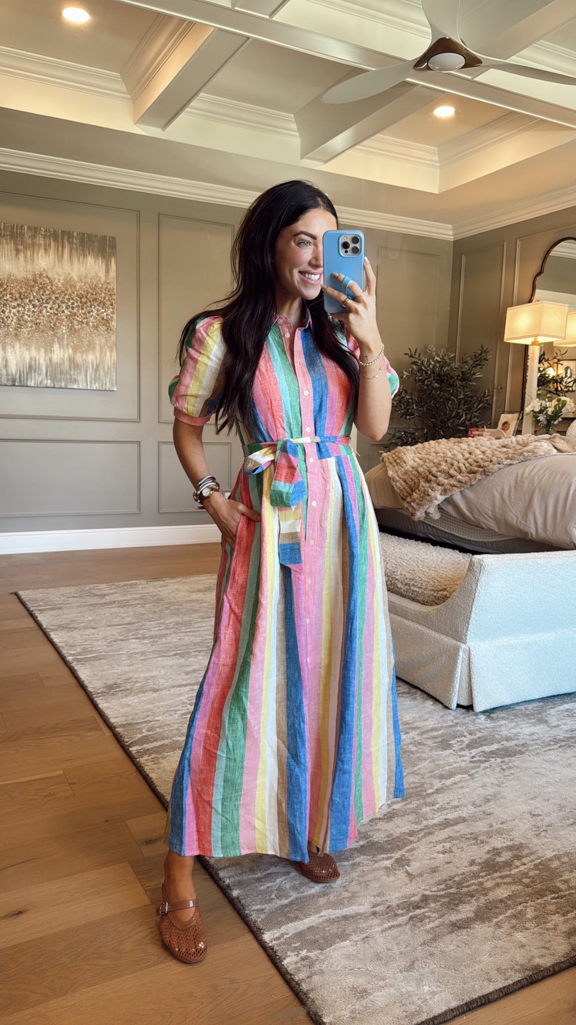 I’m in a size 4, and this cannot be a more perfect dress for Summer!!☀️🌺 I will be keeping this dress forever! 