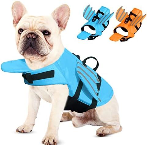 SUNFURA Dog Life Jacket, Wings Design Reflective Pet Life Vests with High Buoyancy & Rescue Handl... | Amazon (US)