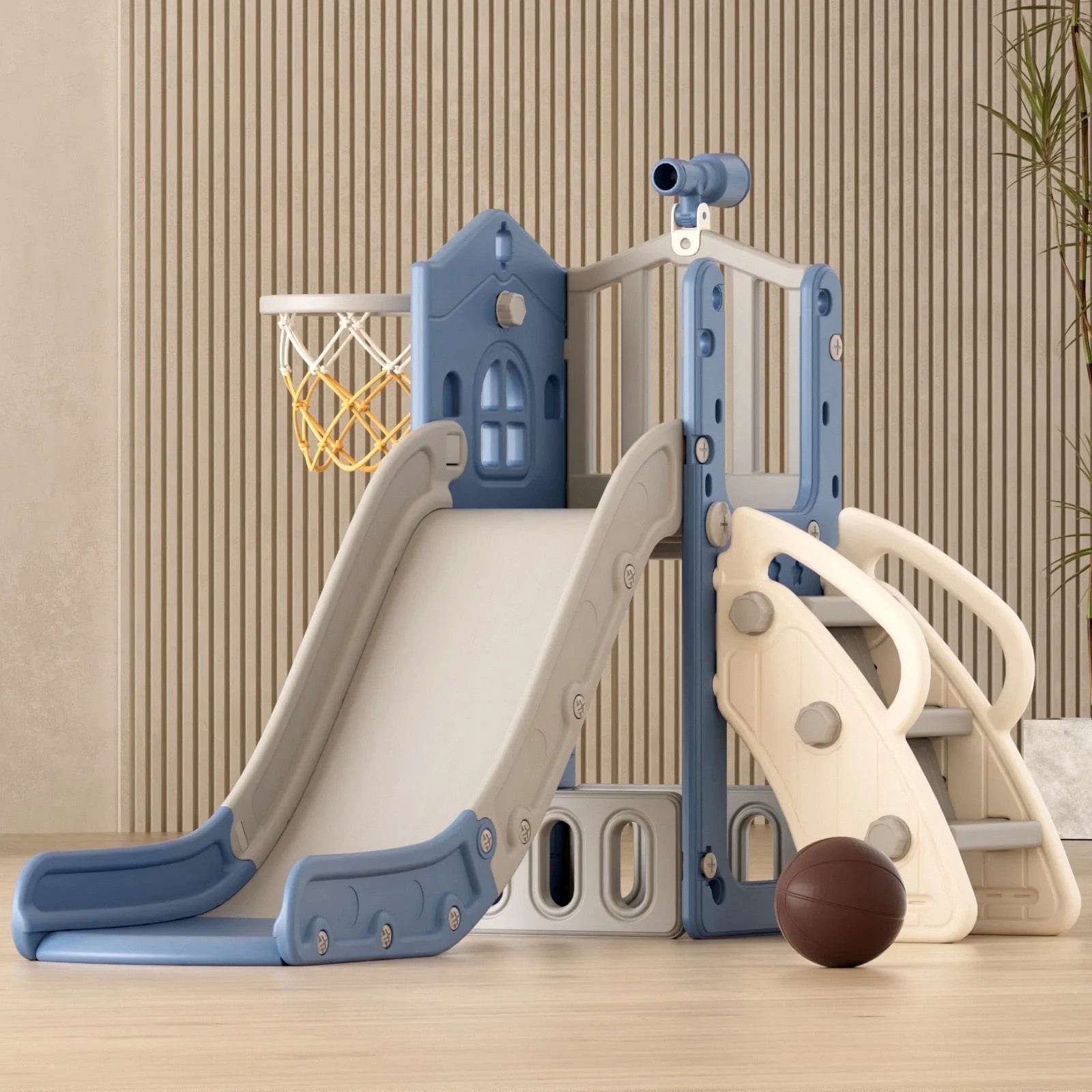 KORIMEFA Toddler Slide Set, Slide for Toddlers Age 1-4 with Basketball Hoop and Ball, Slide for K... | Walmart (US)