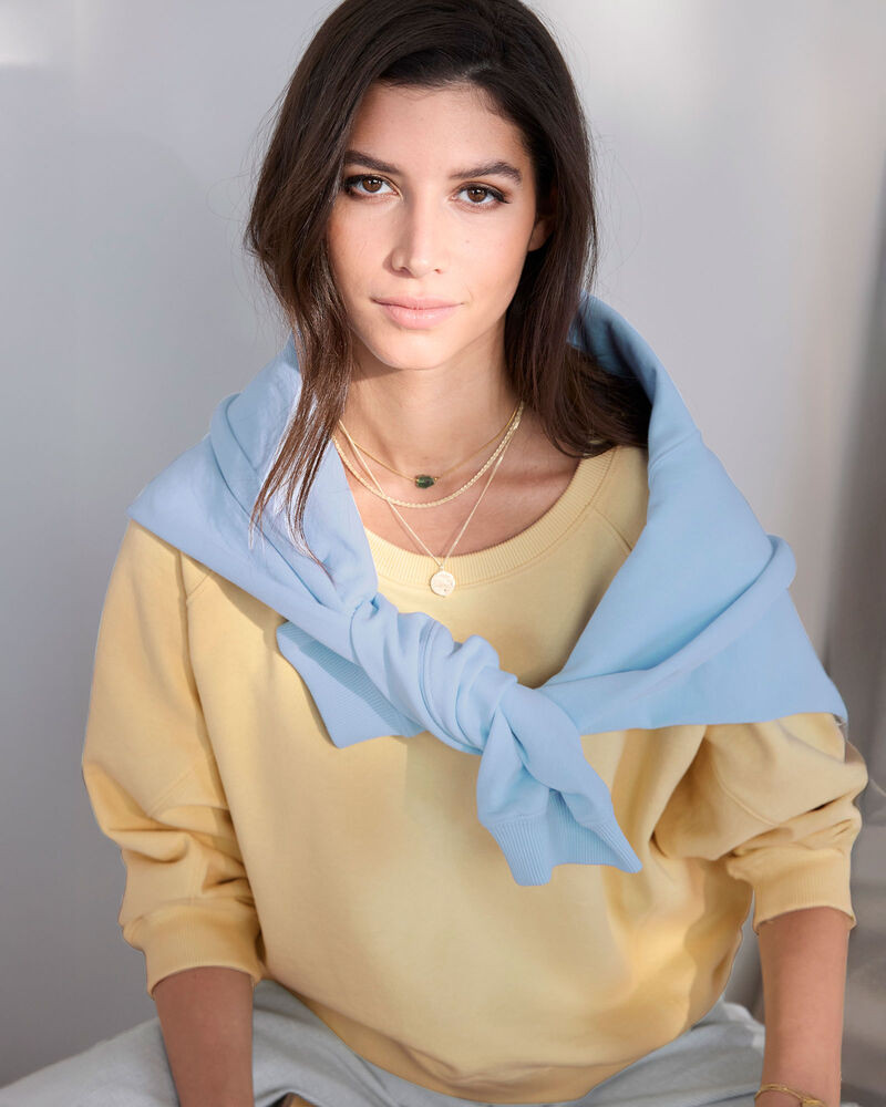 Raglan Sleeve Sweatshirt - Yellow | Cotton Traders (UK)