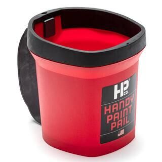 HANDy Paint Pail 1 qt. Red Paint Pail with Strap and Brush Magnet-2500 - The Home Depot | The Home Depot