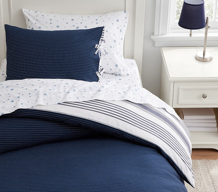 Reversible Matelasse Duvet Cover &amp; Shams | Pottery Barn Kids