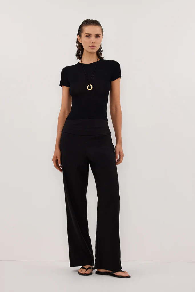 RITA BLACK TAILORED PANT | DISSH