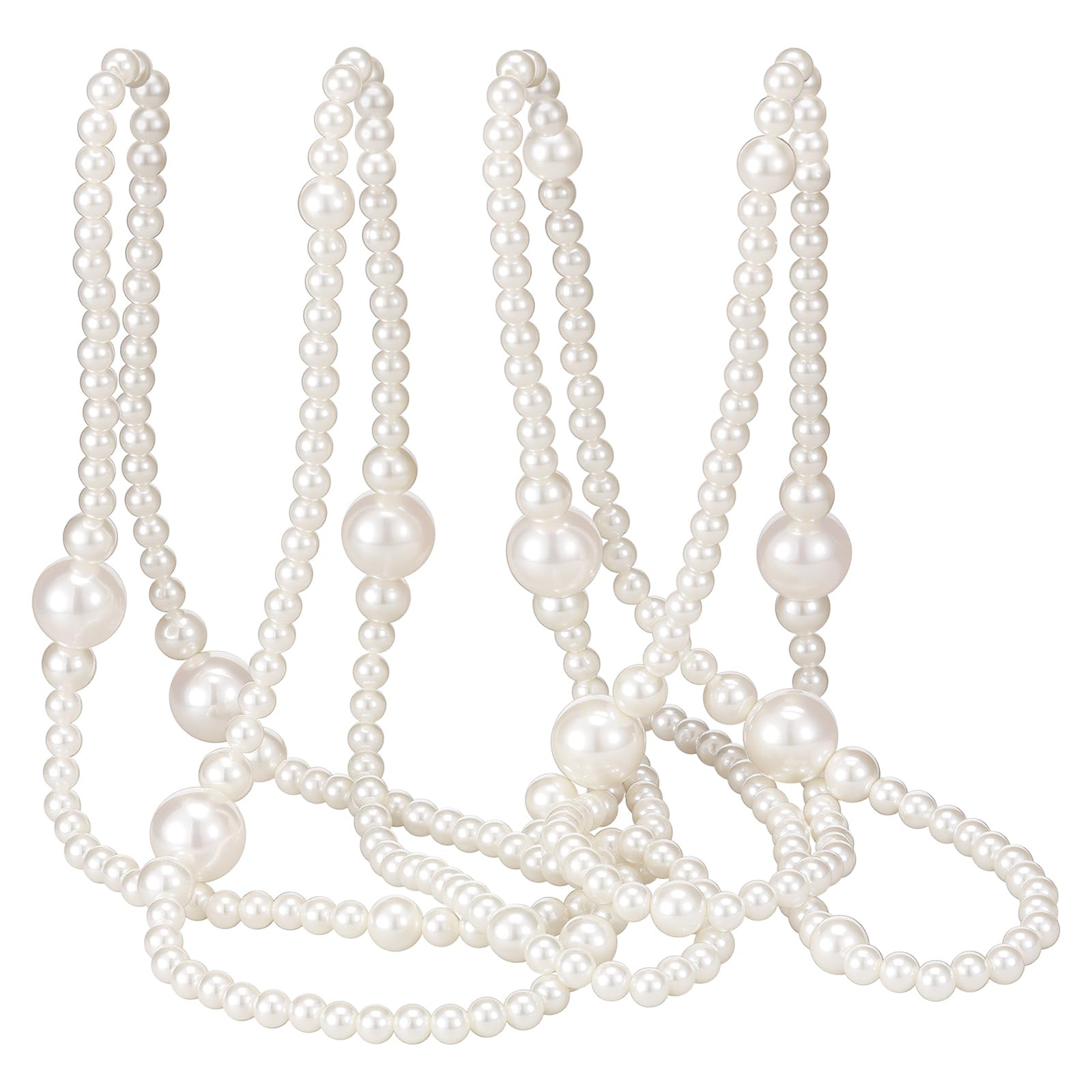 11.8 ft Christmas Faux Pearl Garland for Christmas Tree Crystal Garland Strands Beads Strands Cha... | Amazon (US)