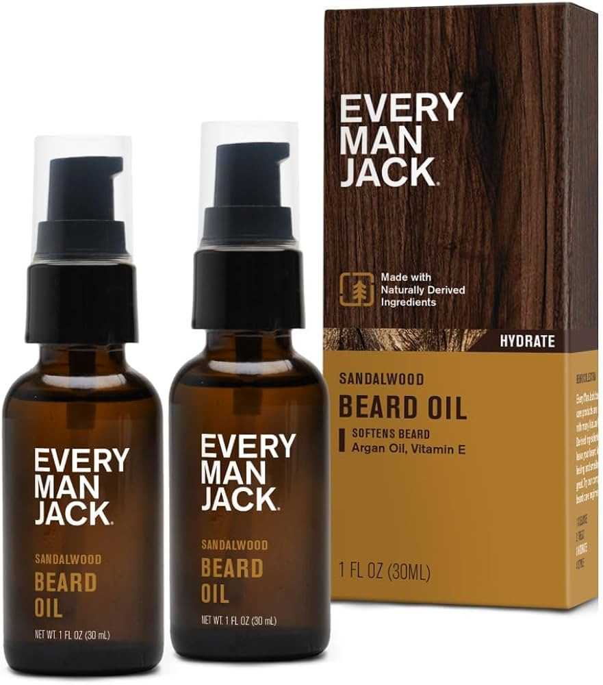 Every Man Jack Mens Beard Oil - Subtle Sandalwood Fragrance - Deeply Moisturizes and Softens Your... | Amazon (US)