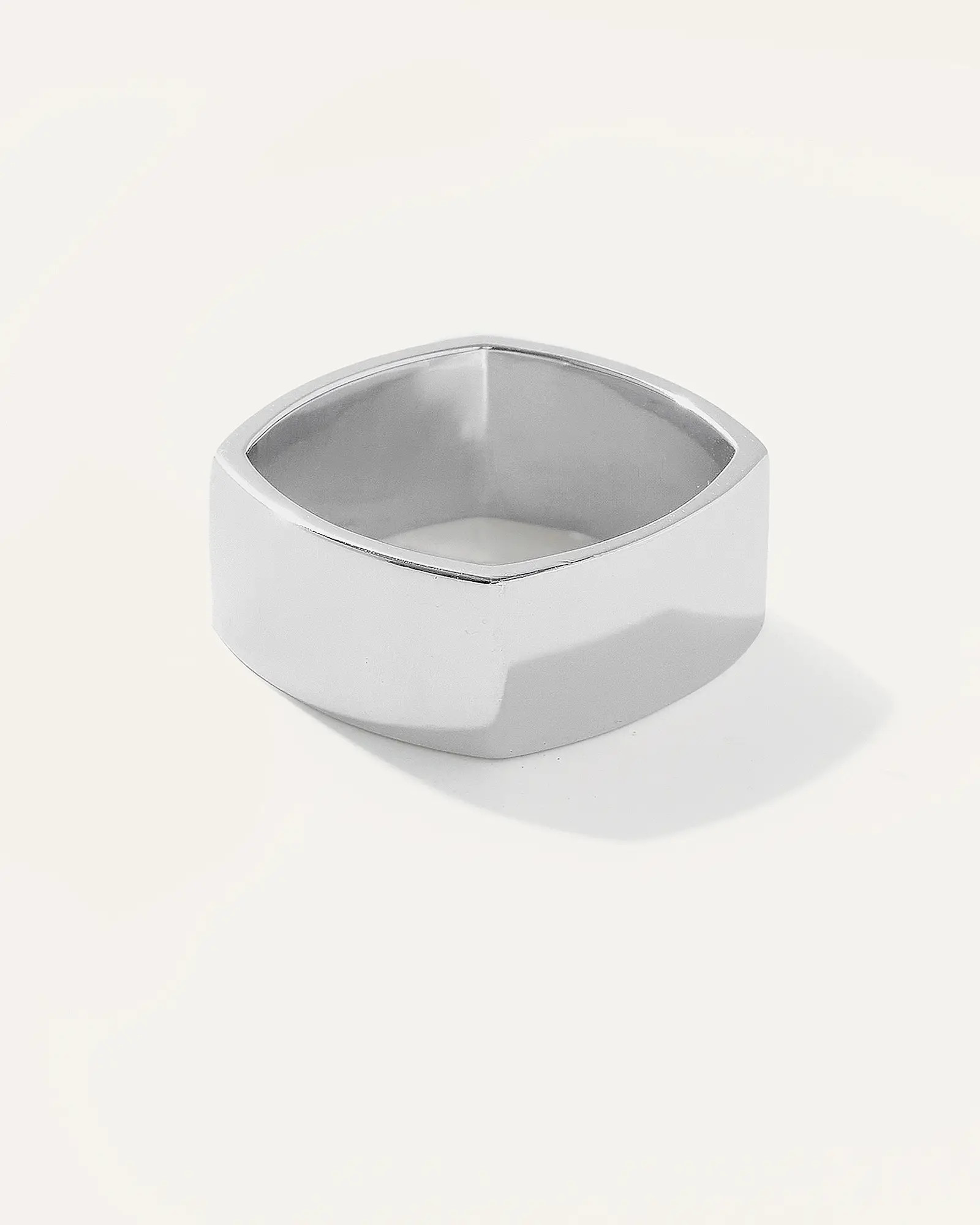 Silver Square Cigar Band Ring | Quince