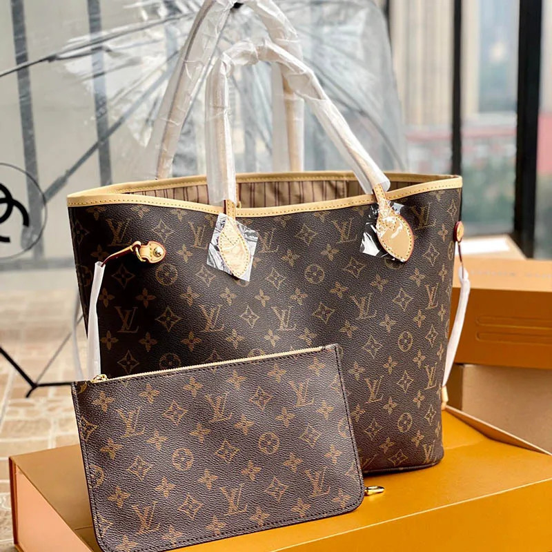 Dupe Louis Vutton Neverfull Bag Top High Quality Women Genuine Leather Handbag Ladies Crossbody B... | DHGate