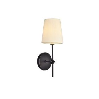 Mel Collection Wall Sconce D5.5 H15 Lt:1 Black Finish - N/A | Bed Bath & Beyond