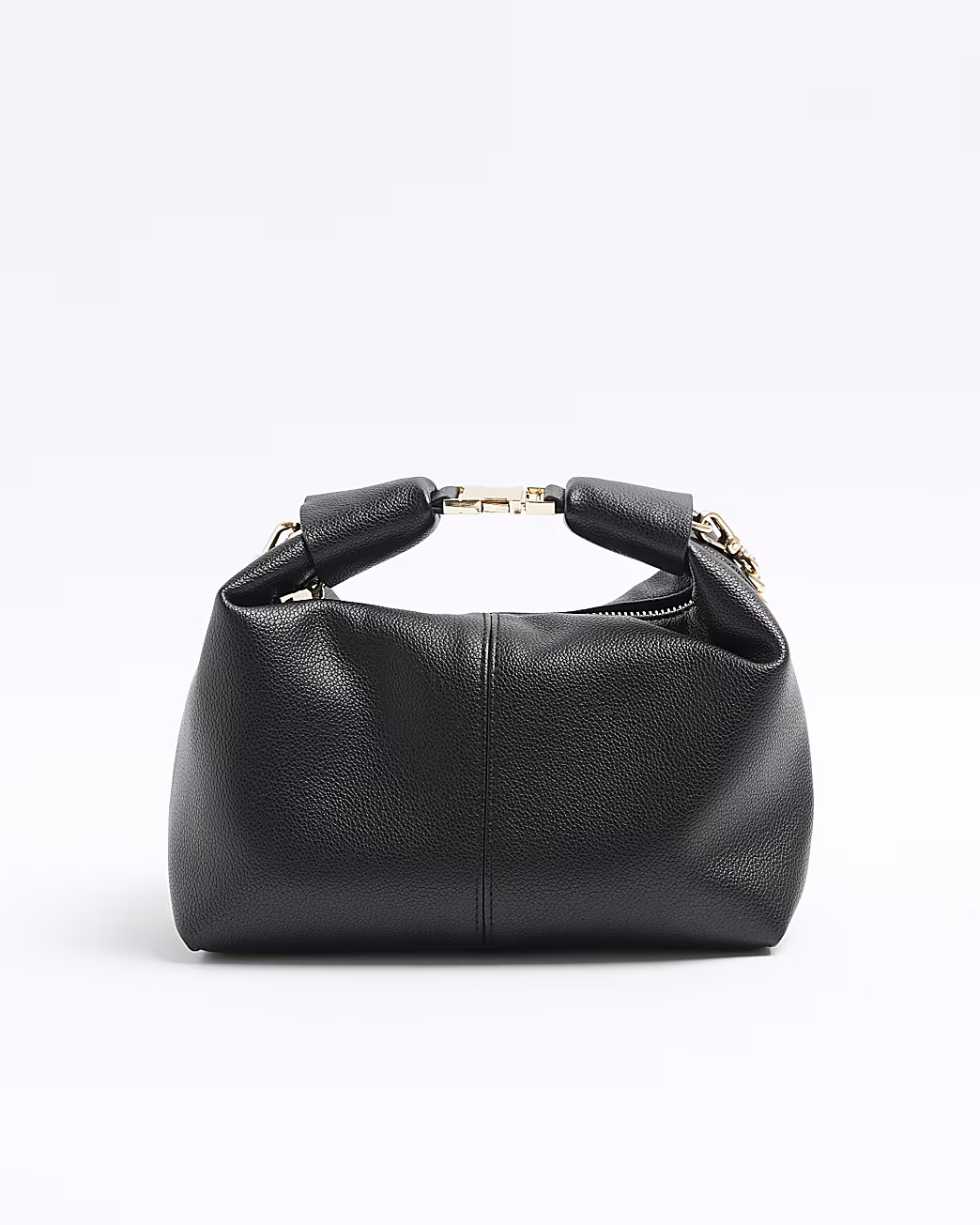 Black buckle handle mini chain clutch bag | River Island (UK & IE)