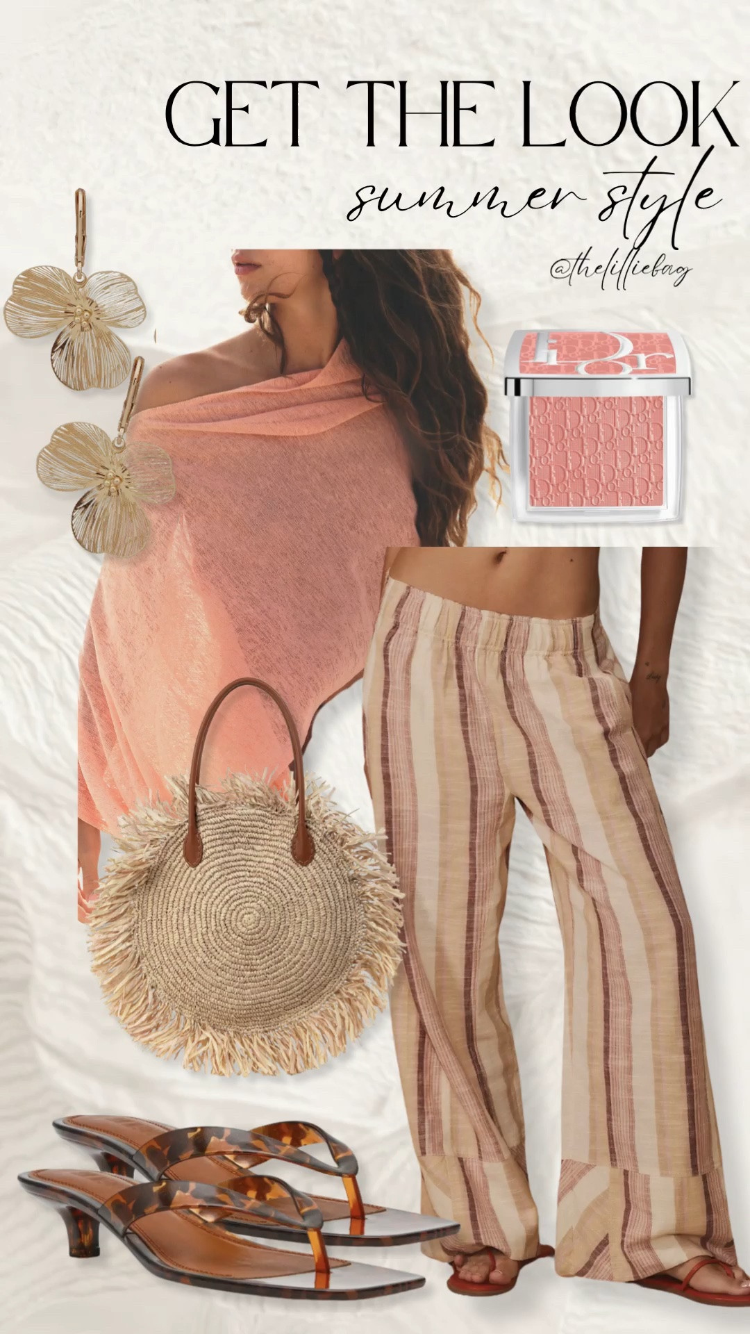 Get the look. ✨ The raffia bag is 44% off, the trending poncho is officially in my cart (and comes in more colors!), and these neutral pieces are giving effortless summer style. 🤎

Vacation outfit. Summer outfit. Summer style. Resort wear.