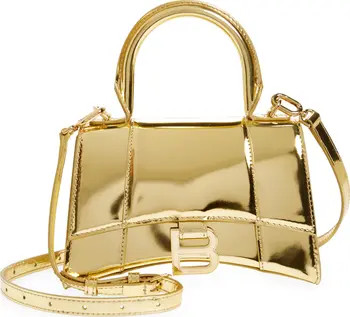 Balenciaga Extra Small Hourglass Top Handle Metallic Leather Bag | Nordstrom | Nordstrom