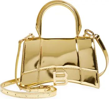 Balenciaga Extra Small Hourglass Top Handle Metallic Leather Bag | Nordstrom | Nordstrom