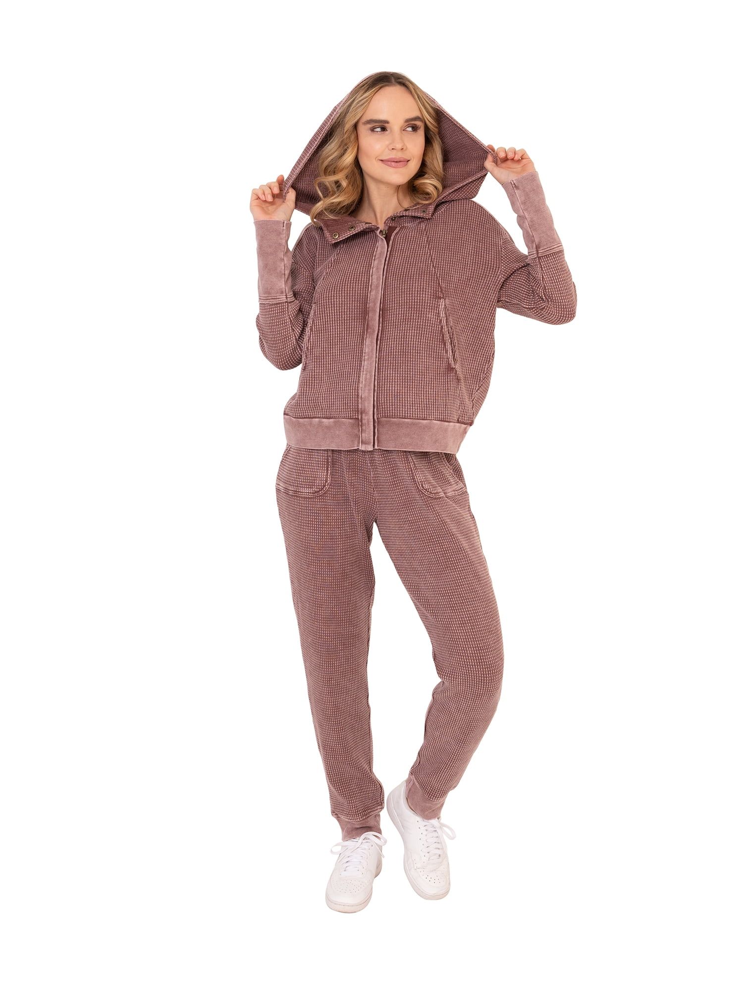 Hard Tail Women's Thermal Hoodie & Pant Set, Sizes S-3X | Walmart (US)