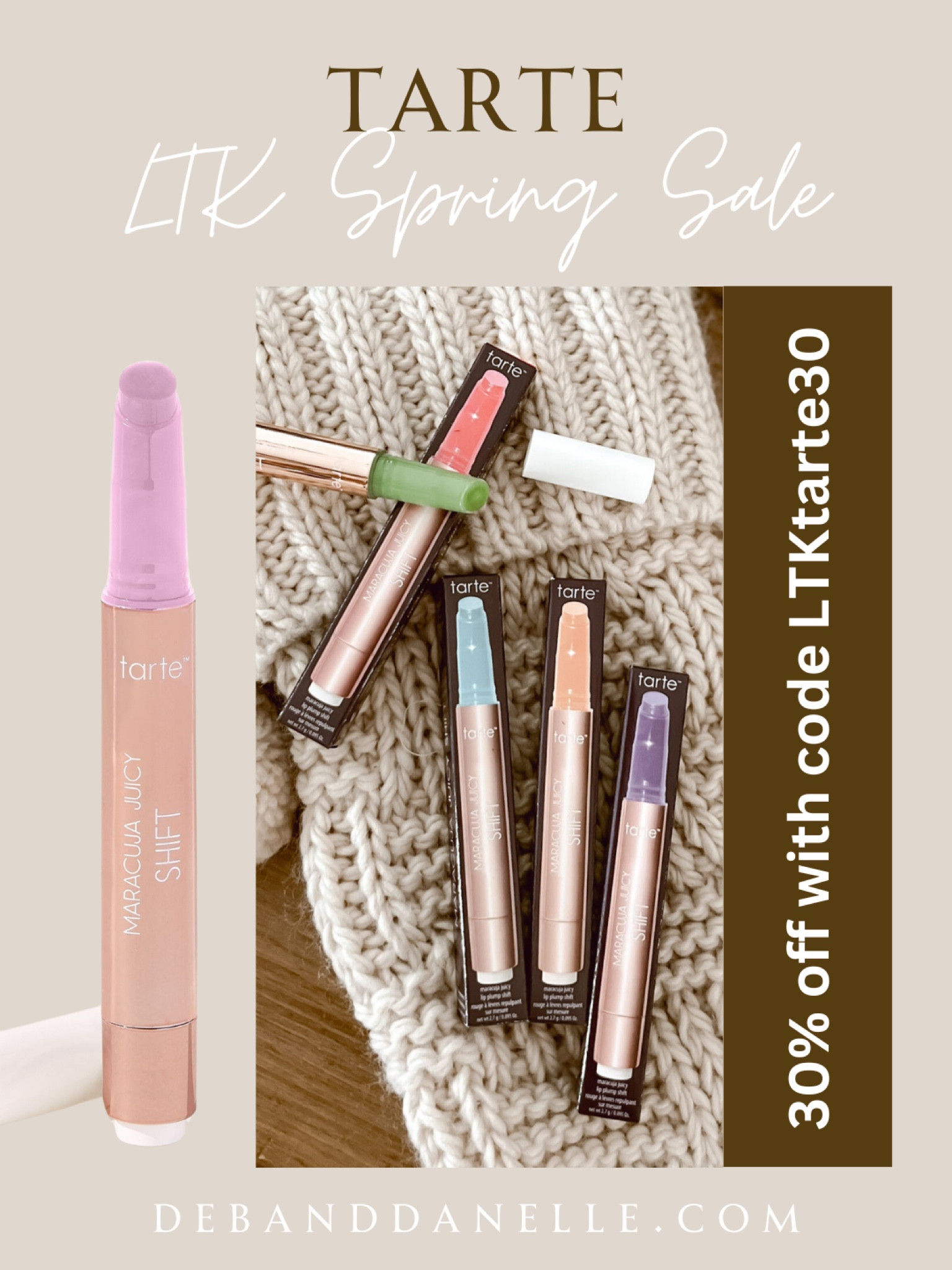 Get the Tarte Maracuja Juicy Shift as part of the LTK Spring Sale. I loved all of the flavors I tried. They have a subtle but not overpowering fruity smell. They leave your lips feeling cool, tingly, and glossy. They are also pH powered and leave your lips with a soft pink glow. Great product!

Lip gloss, lip plumper, Tarte, beauty, makeup, cosmetics

#LTKSpringSale #LTKsalealert #LTKbeauty