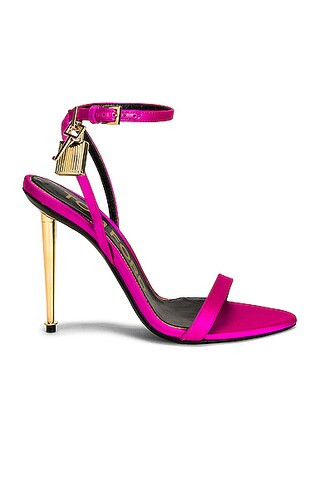 TOM FORD Satin Naked Padlock 105 Sandal in Fuchsia | FWRD 
