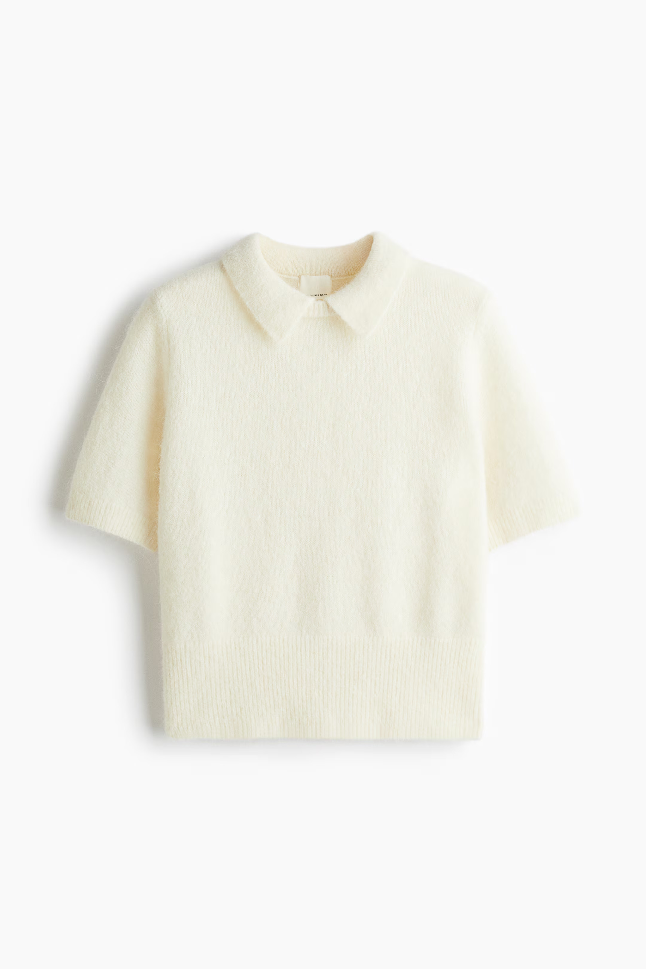 Alpaca-Blend Sweater with Collar - Cream - Ladies | H&M US | H&M (US + CA)