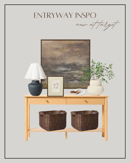 New home decor releases at Target June 16. The console table comes in two sizes! Both are linked 

Studio McGee, entryway table, entryway inspiration, oversized wall art, pleated lamp shade, ceramic lamp, fluted vase, target home decor 

#LTKHome