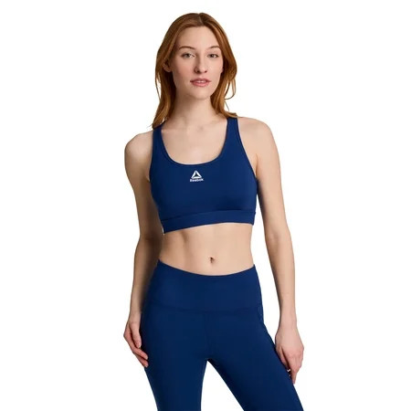 Reebok Women's and Women's Plus Medium Impact Stronger Sports Bra with Mesh Panel and Removable Cups, Sizes XS-4X | Walmart (US)